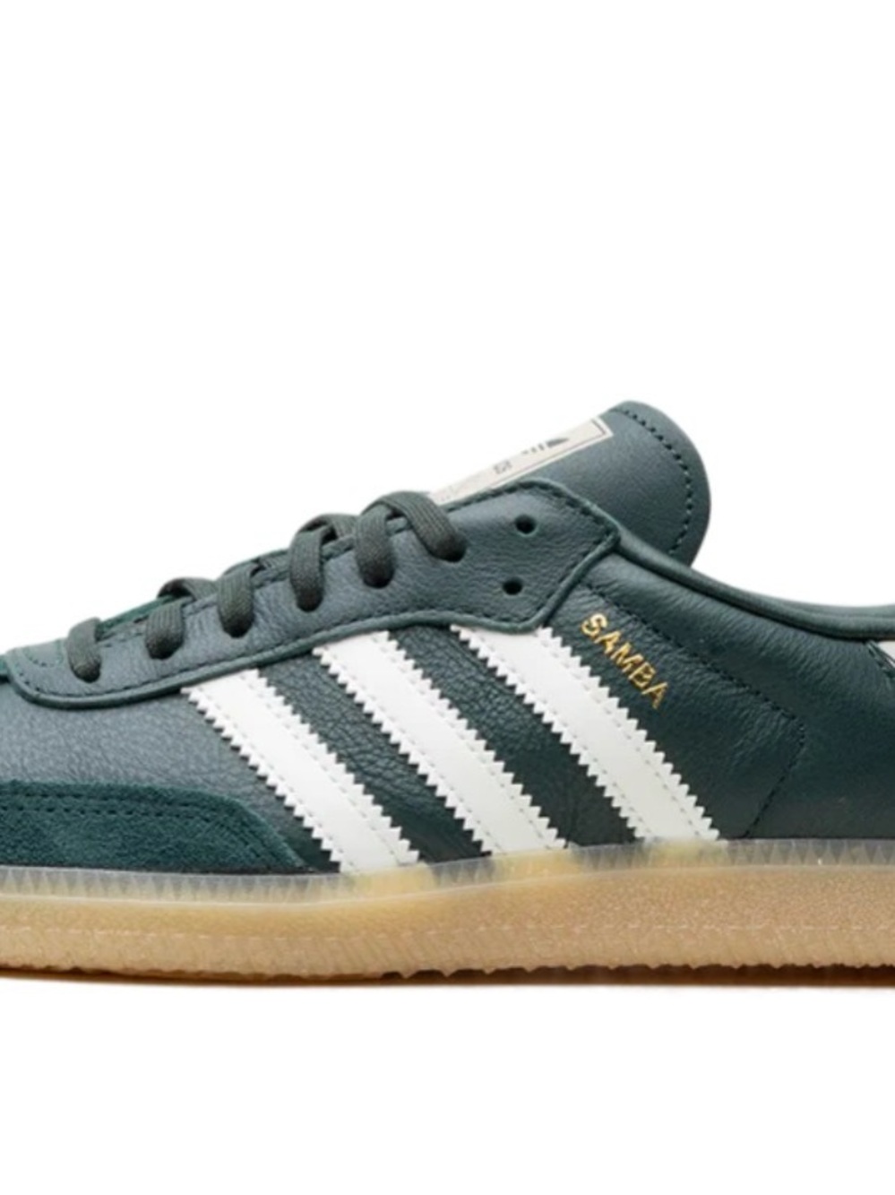 adidas Women’s Dark Green and White Samba-Style Sneakers - Picture 4 of 4